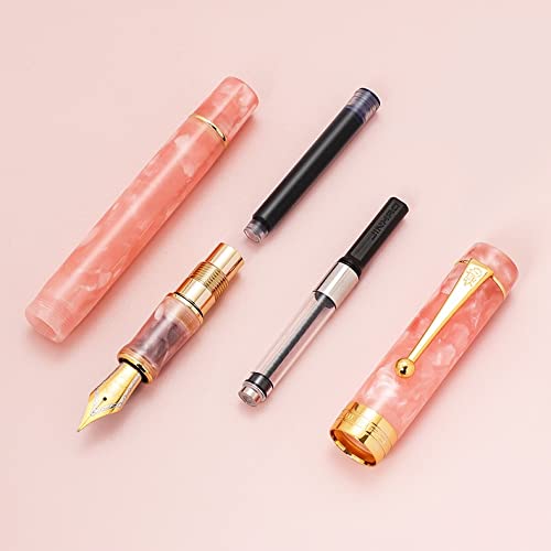 Amazon | JINHAO 万年筆 ローズゴールドメッキ 細字 滑らかな書き心地